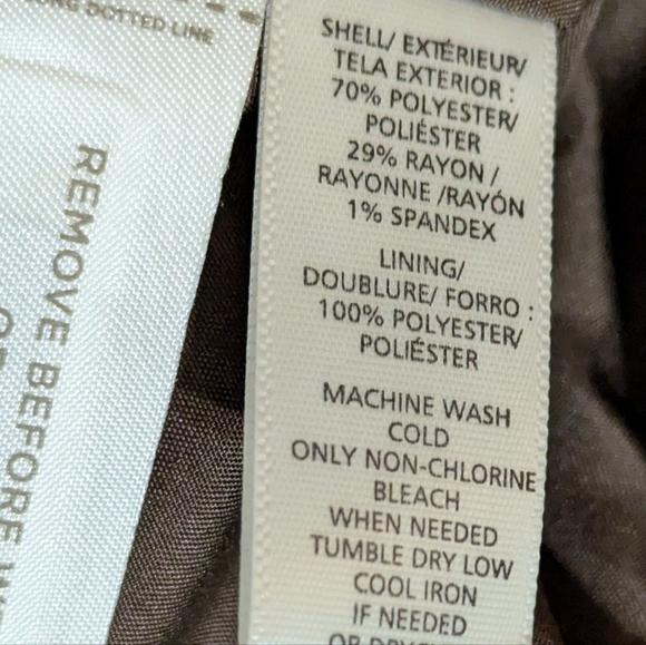 NWT LOFT Ann Taylor Green Brown Skirt Front Pockets Skirt Size 0 - Picture 3 of 4